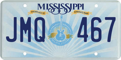 MS license plate JMQ467