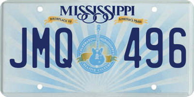 MS license plate JMQ496