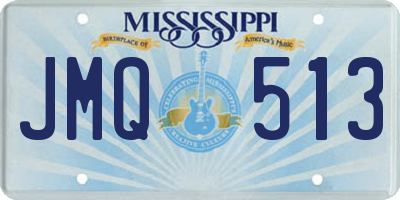 MS license plate JMQ513
