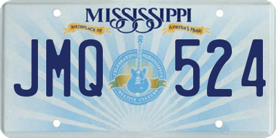 MS license plate JMQ524