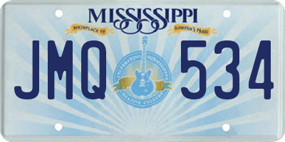 MS license plate JMQ534