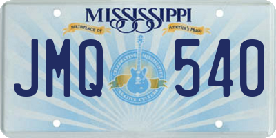 MS license plate JMQ540
