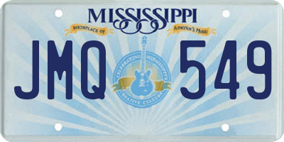 MS license plate JMQ549