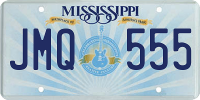 MS license plate JMQ555