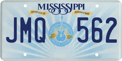 MS license plate JMQ562