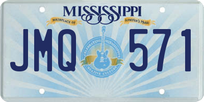 MS license plate JMQ571