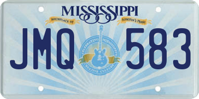 MS license plate JMQ583