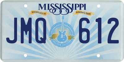 MS license plate JMQ612