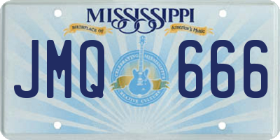 MS license plate JMQ666