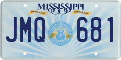 MS license plate JMQ681