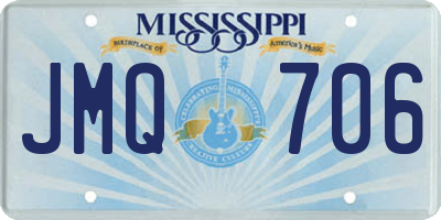 MS license plate JMQ706