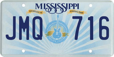 MS license plate JMQ716