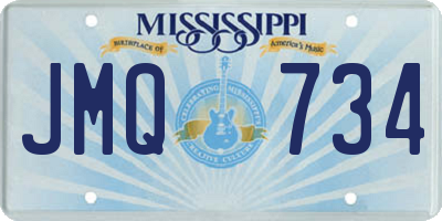 MS license plate JMQ734