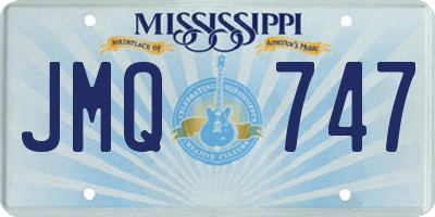 MS license plate JMQ747