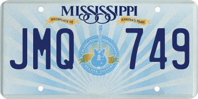 MS license plate JMQ749
