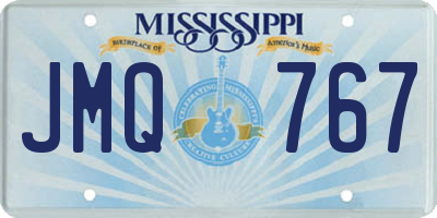 MS license plate JMQ767