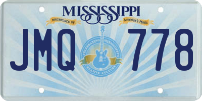 MS license plate JMQ778