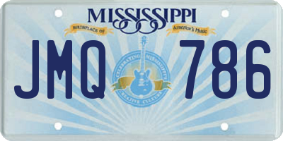 MS license plate JMQ786