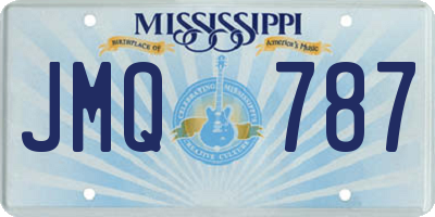 MS license plate JMQ787