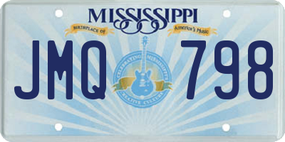 MS license plate JMQ798