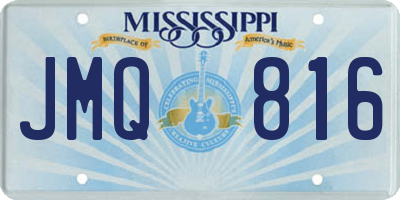 MS license plate JMQ816