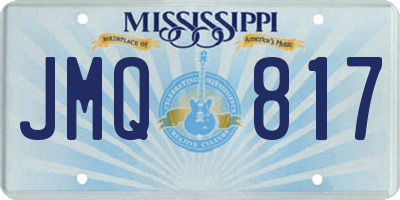 MS license plate JMQ817