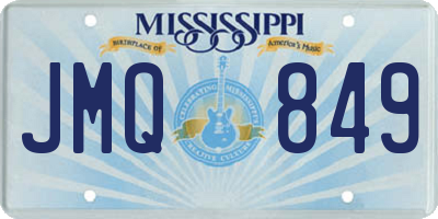 MS license plate JMQ849