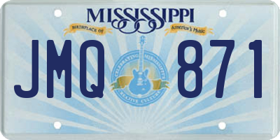 MS license plate JMQ871