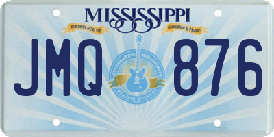 MS license plate JMQ876