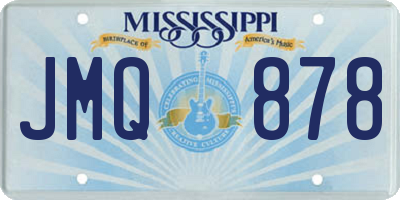 MS license plate JMQ878