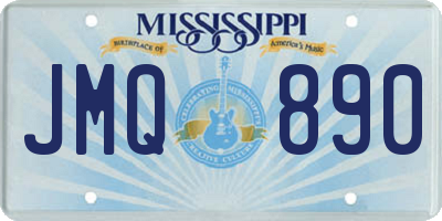 MS license plate JMQ890