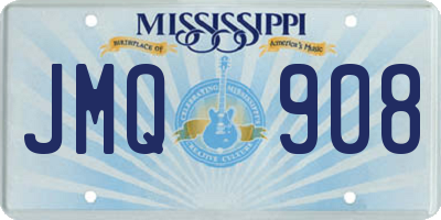 MS license plate JMQ908