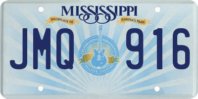 MS license plate JMQ916