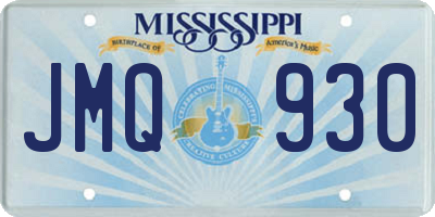 MS license plate JMQ930