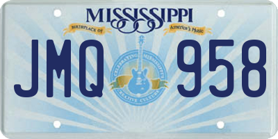 MS license plate JMQ958