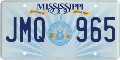MS license plate JMQ965