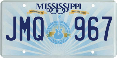 MS license plate JMQ967