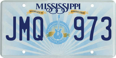 MS license plate JMQ973