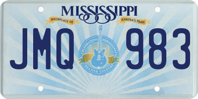 MS license plate JMQ983