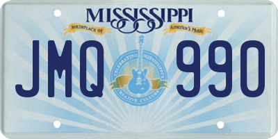 MS license plate JMQ990