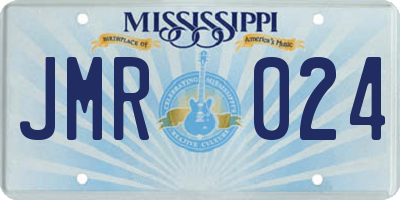 MS license plate JMR024