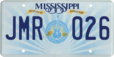 MS license plate JMR026