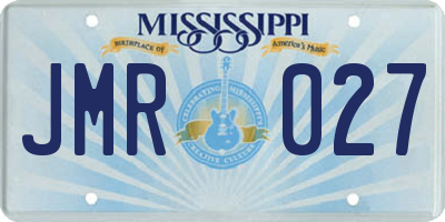 MS license plate JMR027