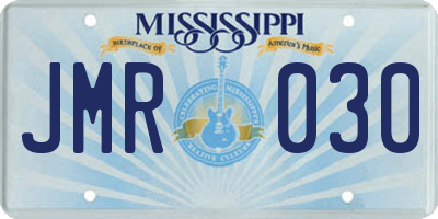 MS license plate JMR030