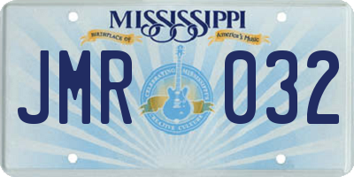 MS license plate JMR032