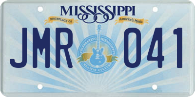 MS license plate JMR041