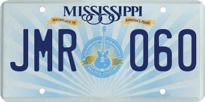 MS license plate JMR060
