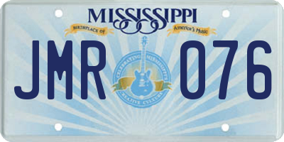 MS license plate JMR076