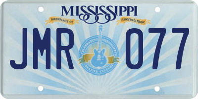 MS license plate JMR077