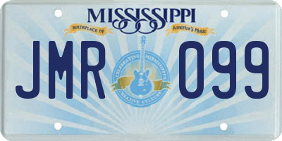 MS license plate JMR099